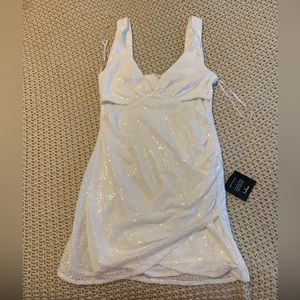 Lulus white sequin dress